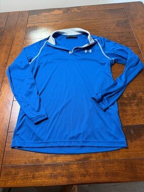 Under Armour Royal Blue HeatGear Athletic Shirt with Gray Trim